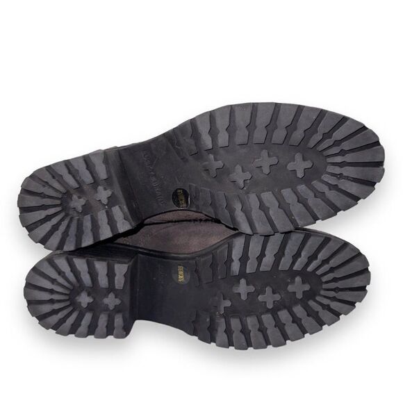 Lucky Brand Heylie Suede Combat Boots Brown / Grey Women's 6.5M - Picture 8 of 11